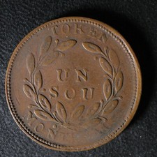 LC-30D Bouquet Sou token Montreal Lower Bas Canada Quebec Breton 686