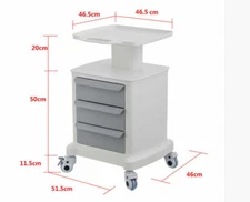 Mobile Cart ABS Portable Mobile Cart Assemable 3 Layers with Mobile Casters