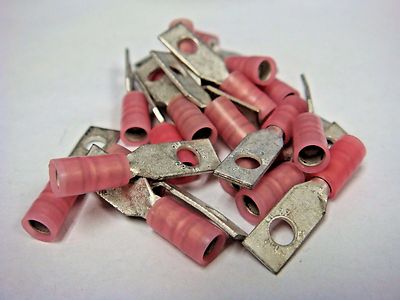 (50) 19095-0030 AVIKRIMP #6 RED TERMINAL RECTANGLE LUG 22-18 AWG (NAVY 1-2)
