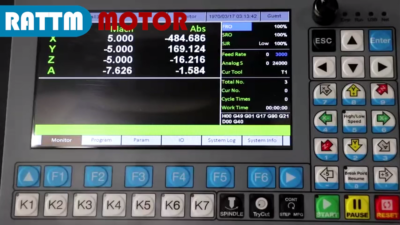 4 Axis CNC Controller Motion offline stand alone PLC+Handwheel MPG