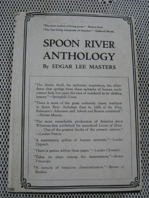 Spoon River Anthology Vintage Edgar Lee Masters 1936 Hardback W Jacket 306 Pgs Ebay