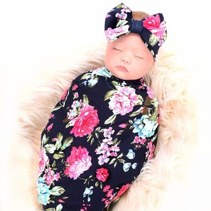 swaddle blanket and bow set