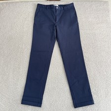 SPOKE Chino Pants Mens 30x31 Navy Blue Build A Trousers Slim Straight Cotton