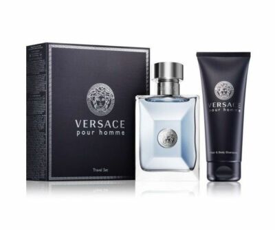 VERSACE POUR HOMME BY VERSACE 100ML 2PC MEN EDT FRAGRANCE SPRY NEW INBOX  GENUINE