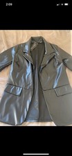 Ladies Black Leather Jacket Size 10