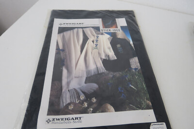 zweigart kreuzstich und hohlsaum - stick idee - Schall 100% Wolle - Schwarz *51*