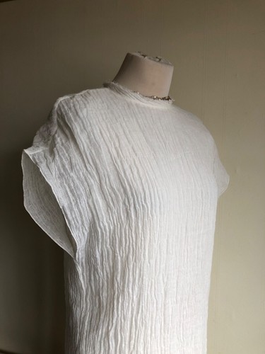 ZARA White 100% Linen Tunic Midi Dress M 10 12 Cotton Lined ZW Collection. Gauzy - Bild 15 von 24