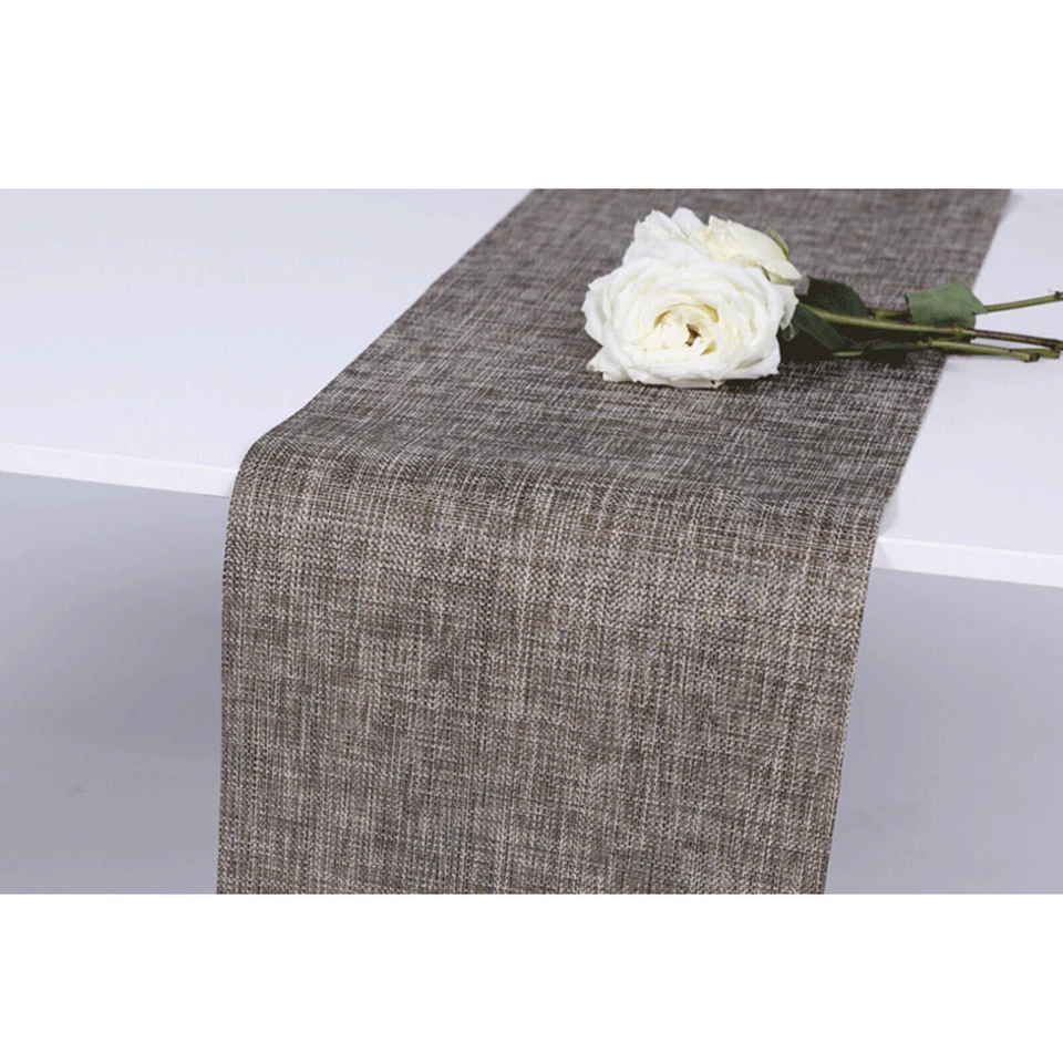 PVC Table Runner Heat Insulation Woven Table Runner For Dining Non-Slip Washable - Image 4 of 4