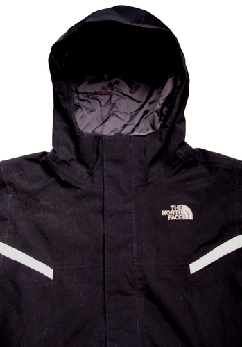 THE NORTH FACE TNF 3-IN-1 HYVENT JACKET boy's size M(10-12) black hood zip front - Picture 2 of 10