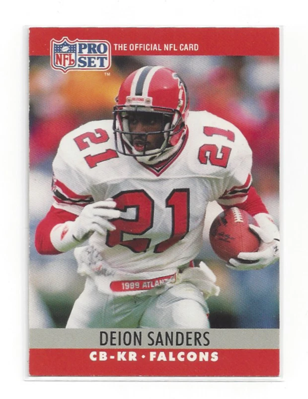 Deion Sanders 1990 Pro Set #36 Falcons NFL Football Card 🔥 Prime Time