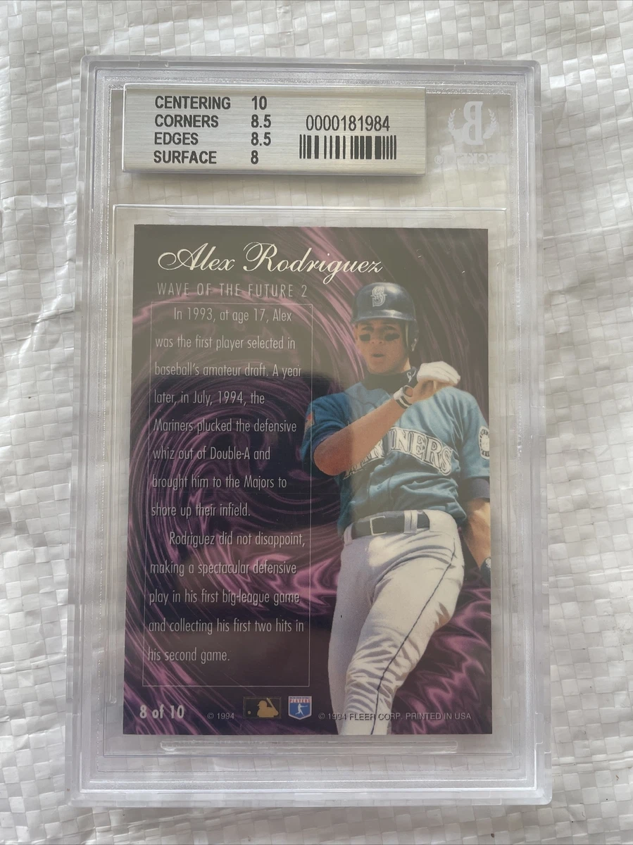 ALEX RODRIGUEZ 1994 Flair Wave of the Future 2 #8 BGS 8.5 ROOKIE 