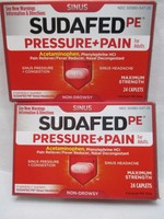 Sudafed Pe Pressure & Pain Sinus Max Strength 48 Caplets Total Exp 11/17 Sudafed Pe Pressure & Pain Sinus Max Strength 48 Caplets Total Exp 11/17