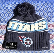 2024 NFL On Field Tennessee Titans New Era Knit Beanie Hat Pom Official
