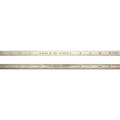 12 Inch 4R Flexible Machinist Rule Stainless 1/8, 1/16, 1/32, 1/64 Made in USA