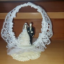 Statuetta torta torta nuziale decorazione torta inserto torta coppia di sposi 17 cm con 2 bambini