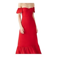 REFORMATION BUTTERFLY DRESS IN CHERRY