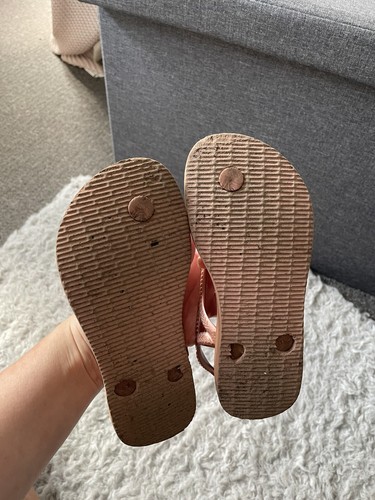 Flop Havaianas Luna Rosa Oro Rosa Bambina Taglia 29/30 UK 10/11 C - Foto 6 di 6