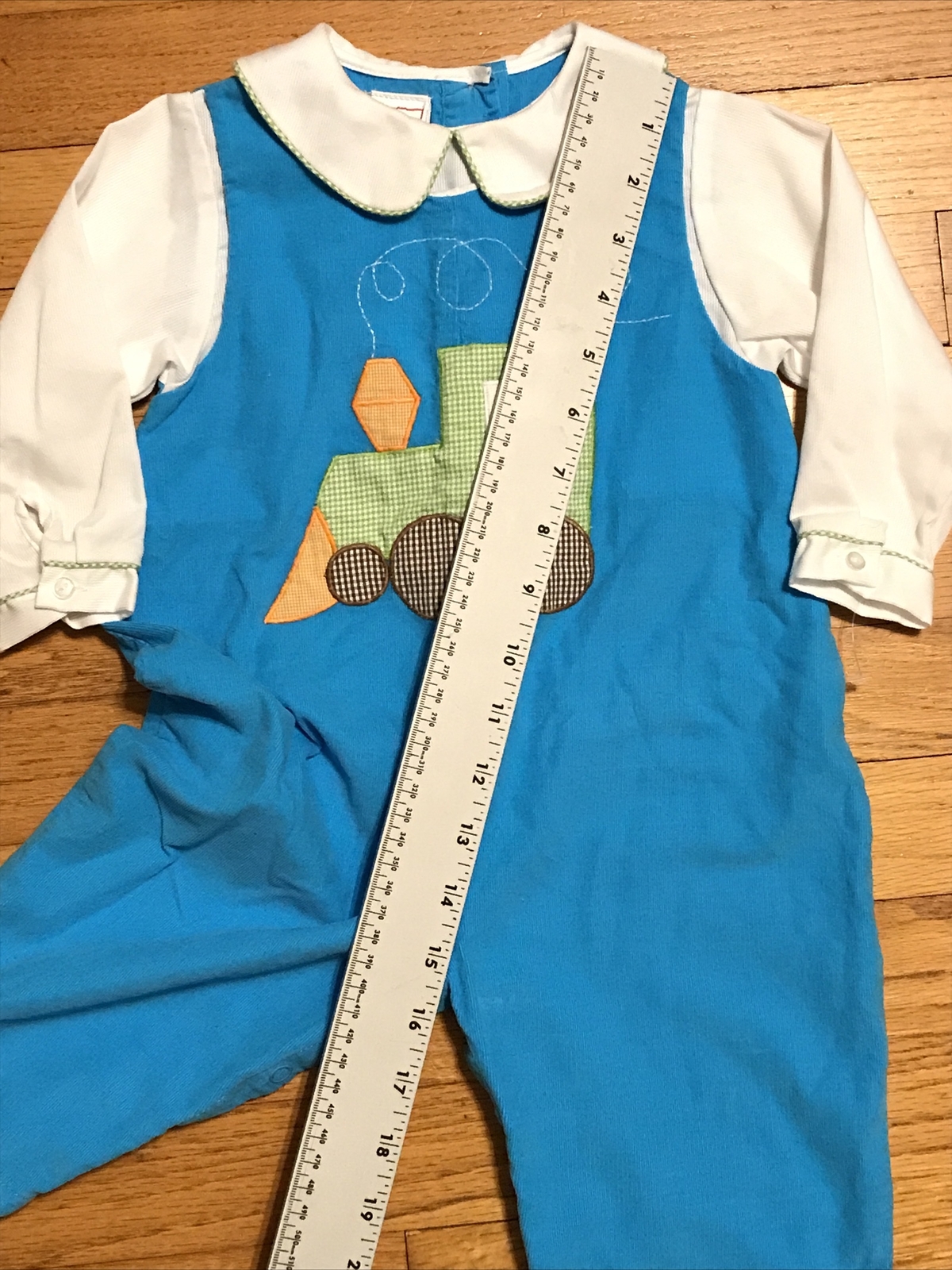 ZU by Petit Ami Train Romper 12 Months