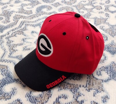 NWT Vintage Georgia Bulldogs Adjustable Red Baseball Cap Hat - Twins Enterprise