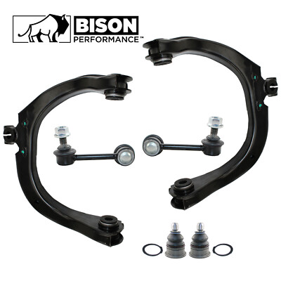 Bison Performance 6pc Front Upper Control Arms Sway Bar Links Kit For Chevy GMC