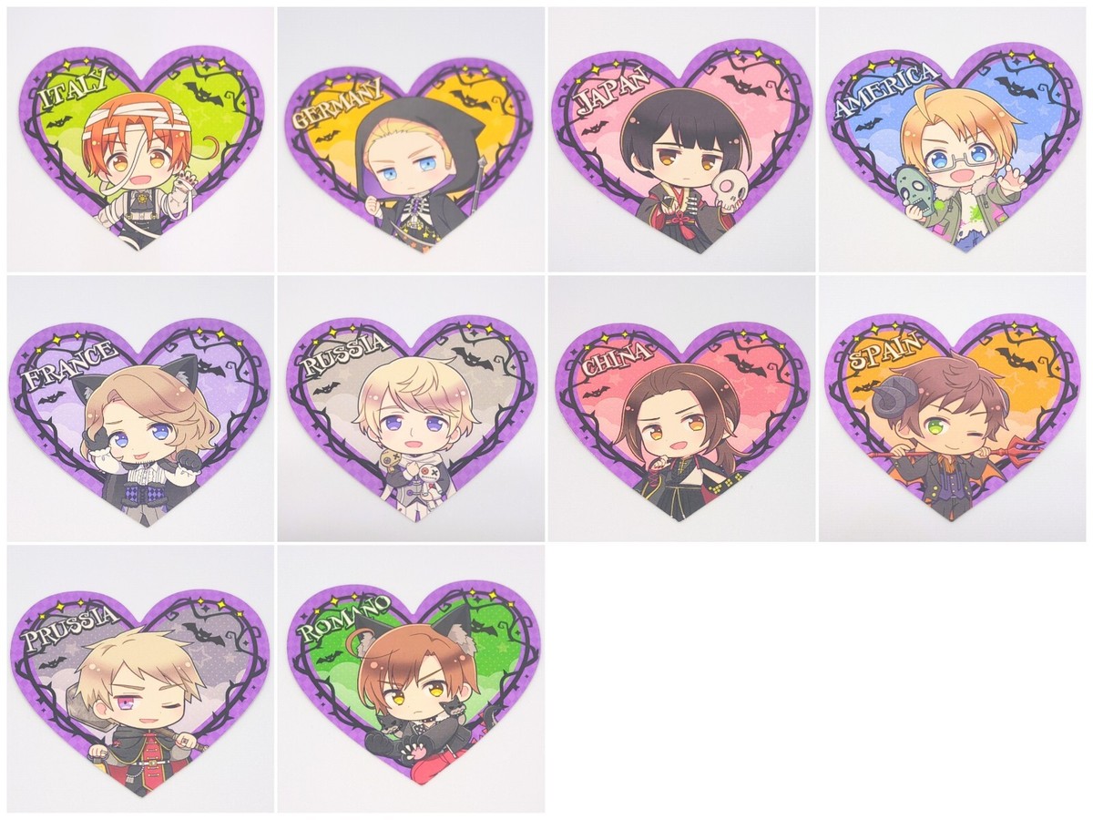 Hetalia World Stars Heart-Shaped Card Halloween Amo Cafe Official
