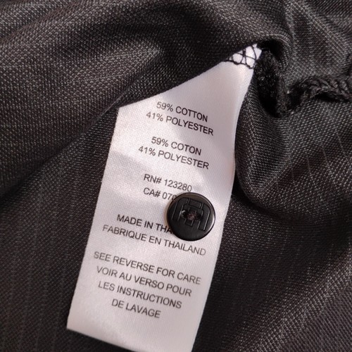 Travis Mathew Black Gray Striped Short Sleeve Golf Polo Shirt Men's Size XL - Picture 4 of 9