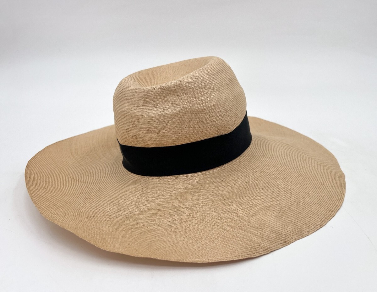 Patricia Underwood x Ralph Lauren Collection Wide Brim Straw Hat Wheat | M-L Patricia Underwood Vintage Wide Brim Woven Natural Straw Hat  main image 3