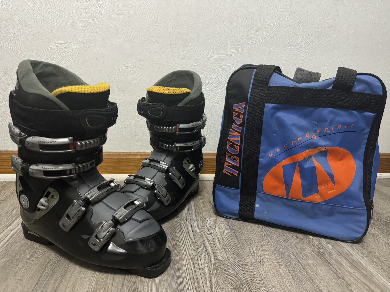Scarponi da sci Salomon Evolution Downhill Flex 80 90 taglia 29 0 uomo US 11 5 con borsa