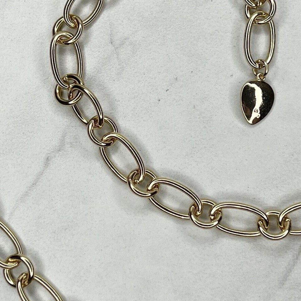 Gold Tone Leaf Hook Chain Link Belt Size XS Small S eBay