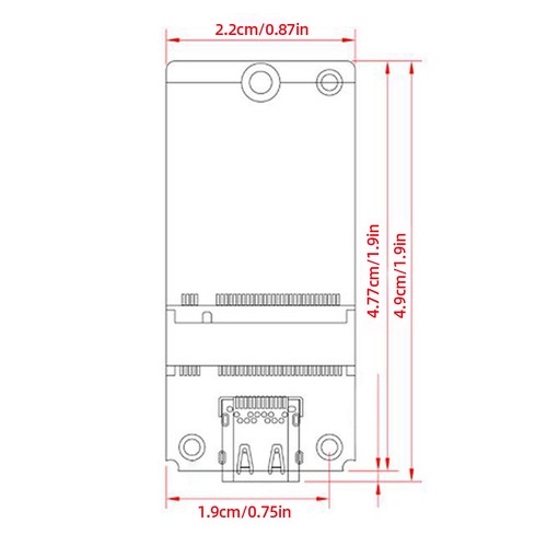 SSD-Konverter M.2 zu Typ C 20 Gbit/s NVME-Konvertierungsplatine für SSD 2230/42/ - Afbeelding 9 van 10