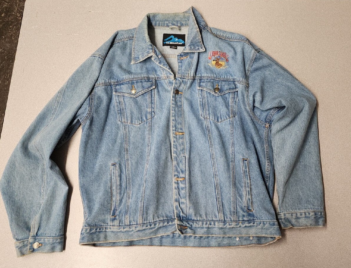 Vintage Union Pacific Tri-Mountain Denim Jacket Embroidered