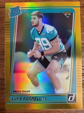 Luke Farrell 2021 Donruss Gold Holo Press Proof Premium Stock Rated Rookie #307