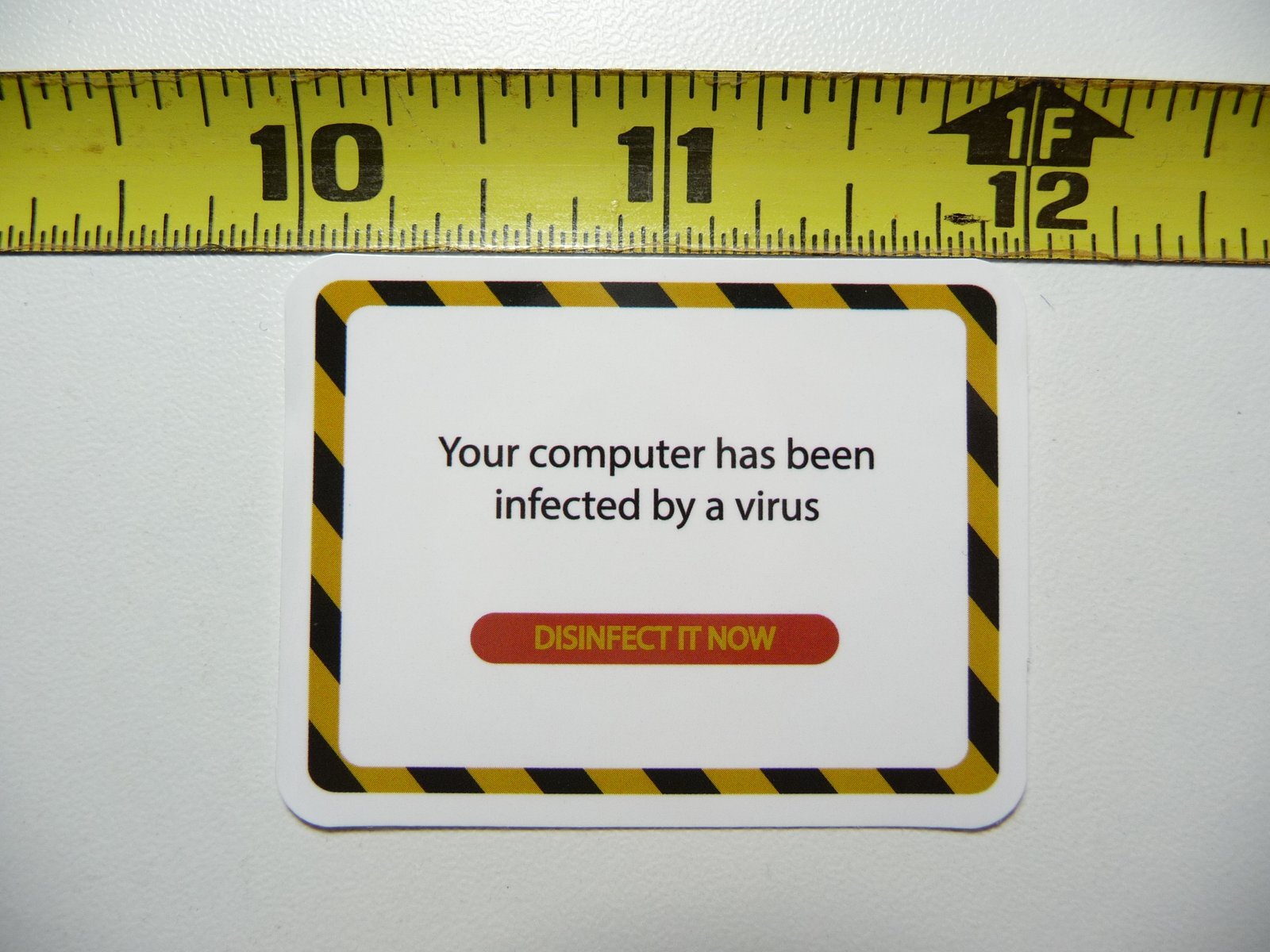 THIS COMPUTER HAS BEEN INFECTED BY A VIRUS STICKER DECAL FUNNY JOKE GAG PRANK