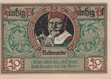 50 PFENNIG 1921 City of ROTHENBURG OB DER TAUBER Bavaria GERMANY #PF683.U