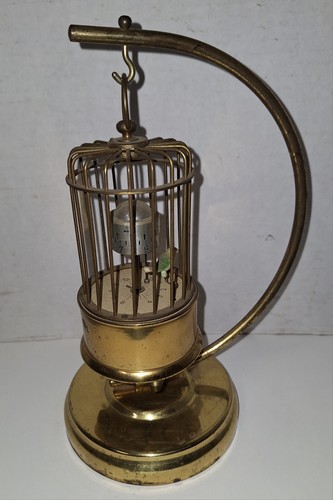 Antique German Kaiser Mechanical Alarm Brass Orbital Bird Cage Clock On Stand - Picture 5 of 10