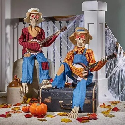 Kunststoff Halloween animierte Banjo Skelette Tag der Toten