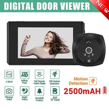 4.3" LCD HD Digital Smart Doorbell PIR night Vision Door Eye Video Camera