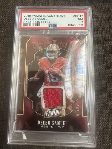 2019 Panini Black Friday Deebo Samuel RC Rookie Patch 5/25 49ers PSA 7 NM - 第 2/3 張圖片