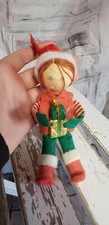 Handmade Girl Holding Presents Doll 6" Christmas holiday hanging tree ornament