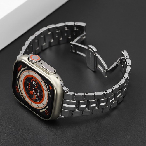 For Apple Watch Band Ultra SE 1-10 46/42/49MM Steel Metal Band iwatch Case+Strap - Picture 9 of 15