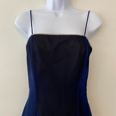 women's dark blue and black angel vintage dress 2PCS Black & Blue 1980s Gothic Cape Cardigan & Floral Embroidered Dres