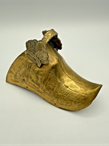 Vintage Brass Shoe Stirrups Conquistador Spanish Colonial Ornate - Picture 2 of 18