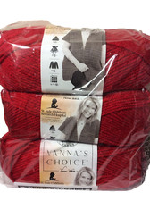 Vanna's Choice Yarn By Lion Brand Color  Scarlet  3 Pack