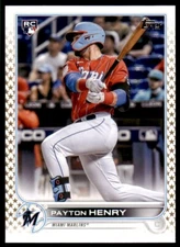 2022 Topps Gold Star Series Two Payton Henry Rookie Miami Marlins #611