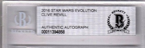 2016 Star Wars Evolution CLIVE REVILL signierte Karte "The Emperor" BAS Platte - Bild 3 von 4