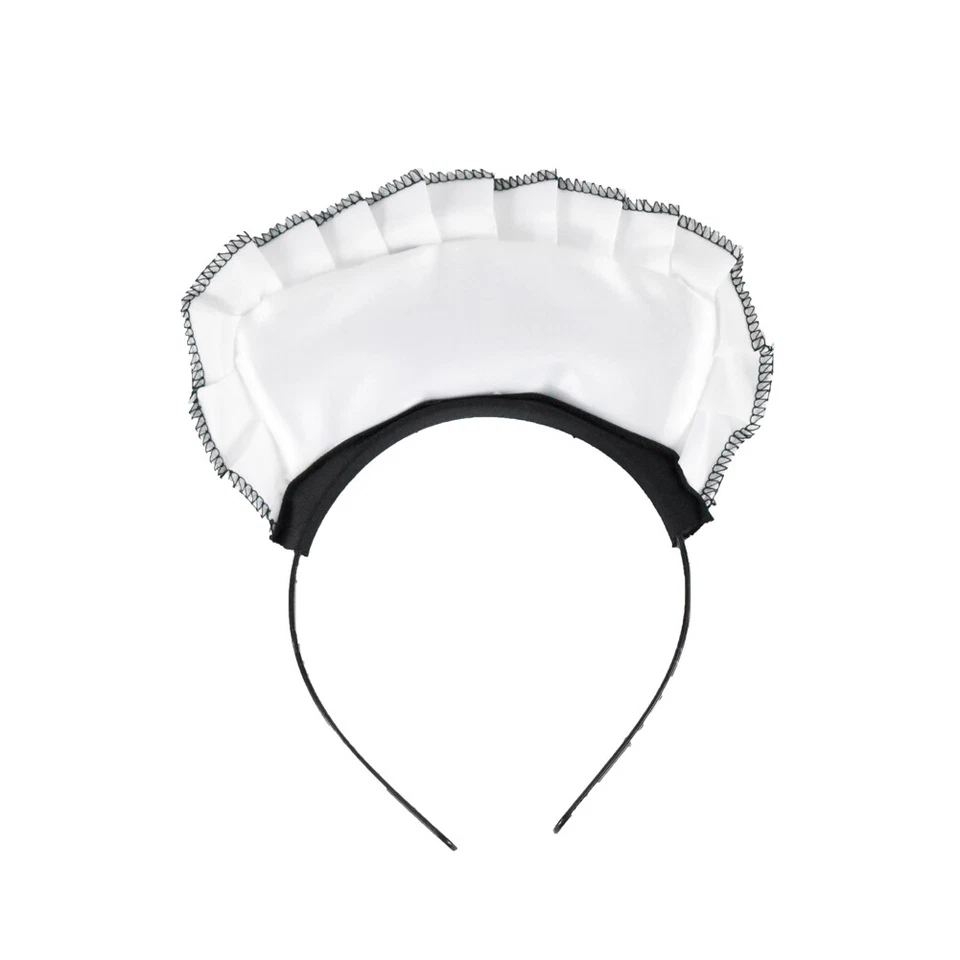 Sexy Victorian Burlesque White Colonial French Maid Headband Costume Accessory - Image 2 of 4
