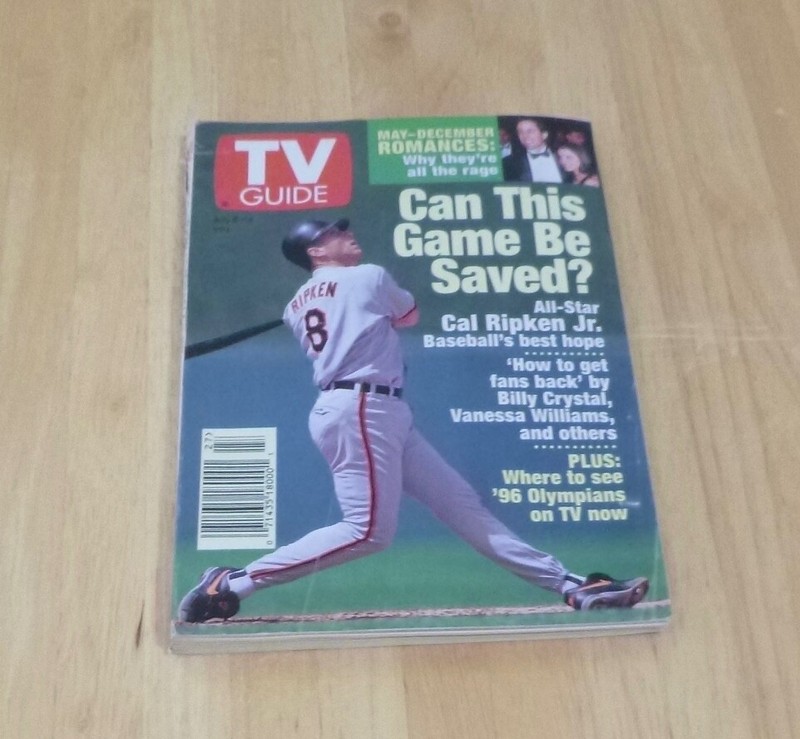 TV Guide July 8-14  1995 Cal Ripken Jr. Baseball Baseball's Best  Charlotte NC