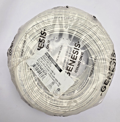 Genesis 21035801 22/4 Solid CMR Speed Cable 500 FT Riser or FT4 White USA, New.