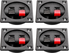 4PCS Speaker Box Terminal Cup, Spring Square Subwoofer Box Terminal Binding Post