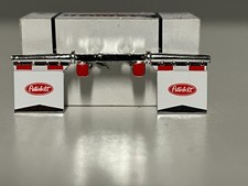 WHITE DCP1/64 PETERBILT 359/379/389 FLAPS W/ PETERBILT LOGO RED LIGHTS WEIGHTS